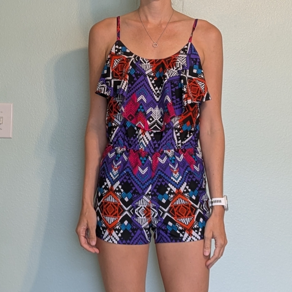 Like new size small Colorful Geometric Print Romper